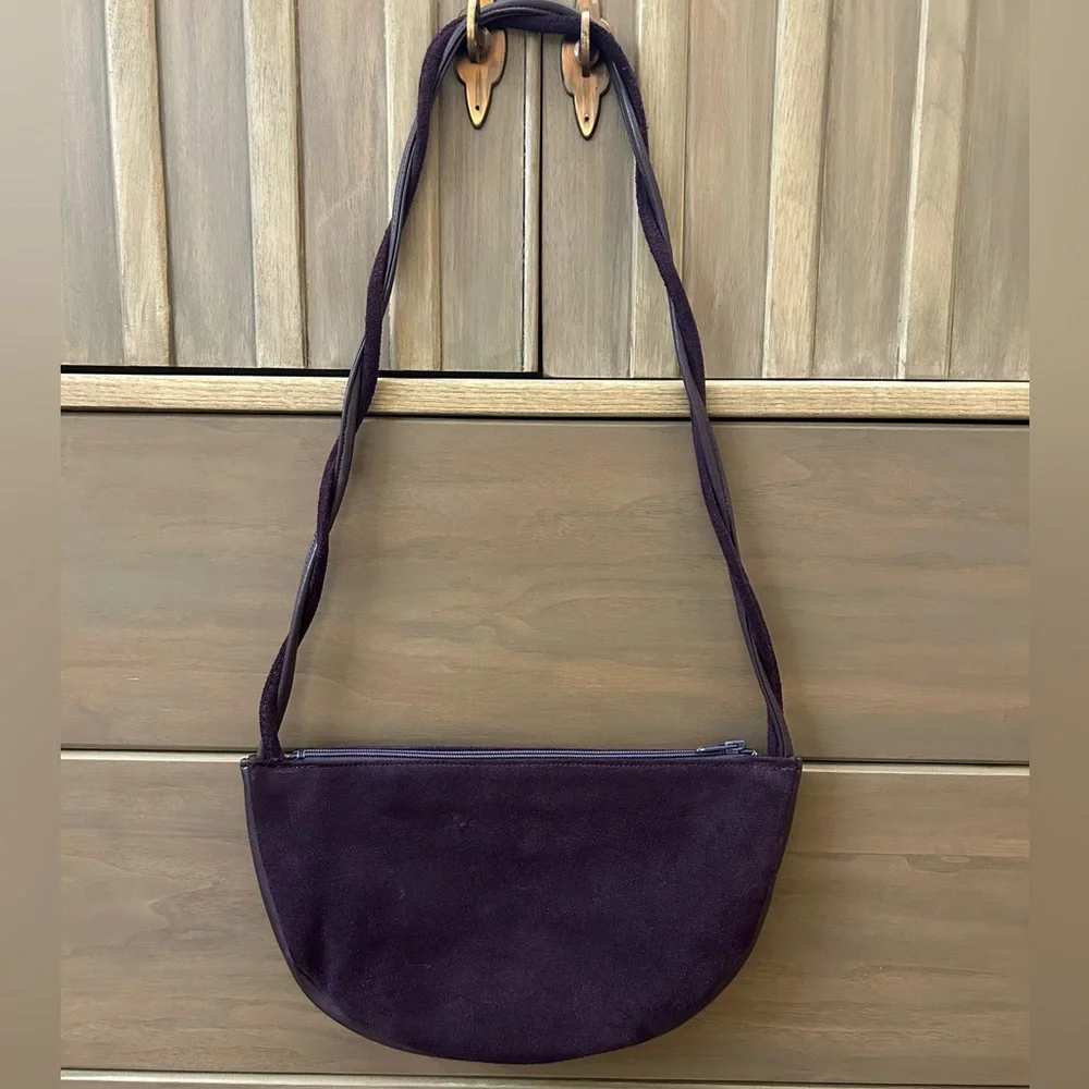Vintage Margolin Suede Deep Purple Handbag - Picture 9 of 9